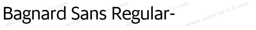Bagnard Sans Regular字体转换